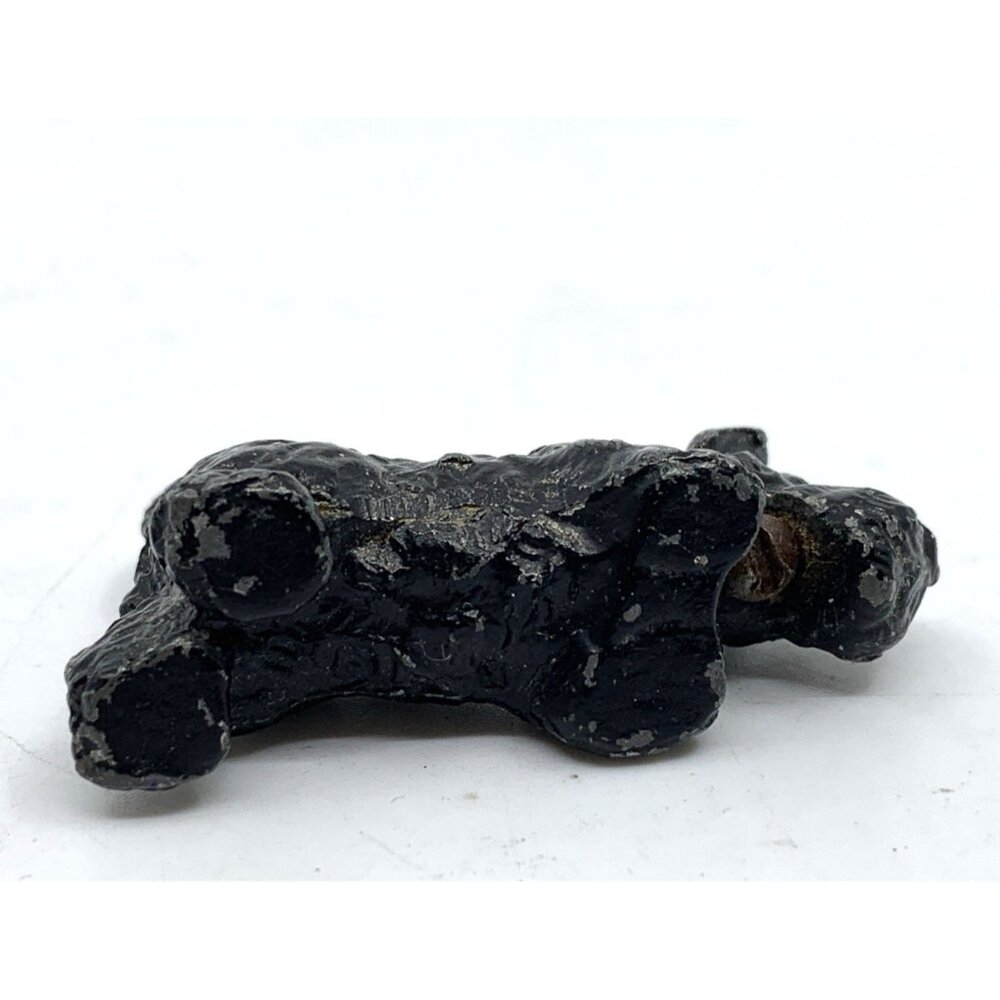 Vintage Cast Metal Scottie Terrier Dog Figurines 2pc Brown Black 2” 1” Tall - Picture 12 of 14